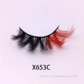 orange false eyelashes full strip wispy fake lashes